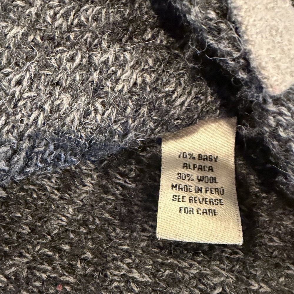Beyond Threads Gray Floral Alpaca Cardigan Small Soft - Picture 3 of 4